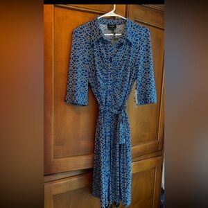 Laundry By Shelli Segal Blue Patterned Dress size 14 - NWT
